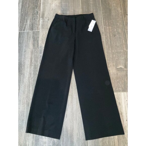 Coldwater Creek Willow Wide leg trouser Black NEW size 6 - Picture 2 of 6